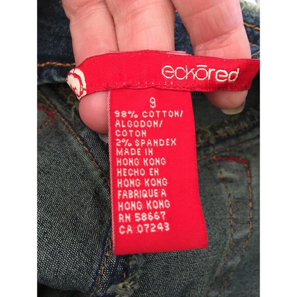 NWT Ecko Red Size 9 Bermuda Denim Capris 4 Pocket Indigo Classic Wash, - Picture 6 of 6